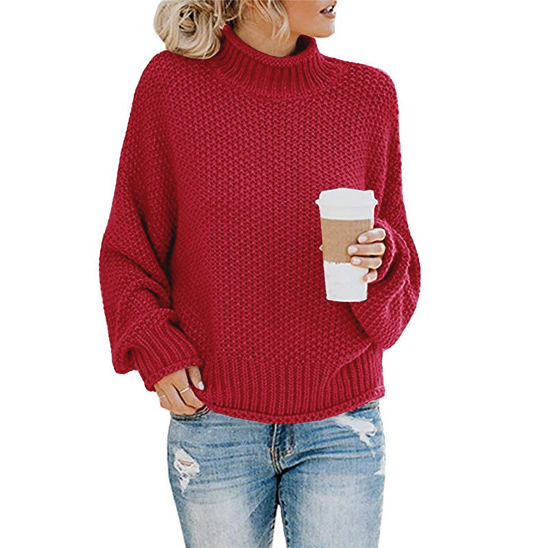ChillGuard™ – Classic Woman High-Neck Knit Pullover