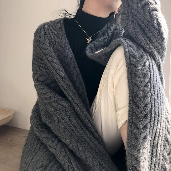 BraidLoom™ – Lux Twist Knit Cardigan for Women