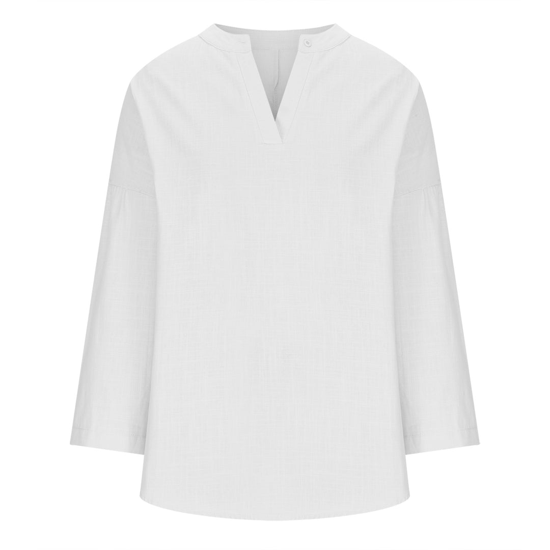 Solmira™ – Relaxed Linen Blend Top For Woman