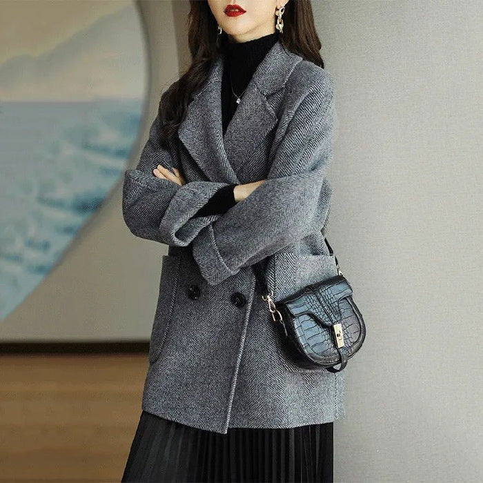 Zerielle™ Luxe Wool Blend Coat – Women’s Mid-Length Outerwear