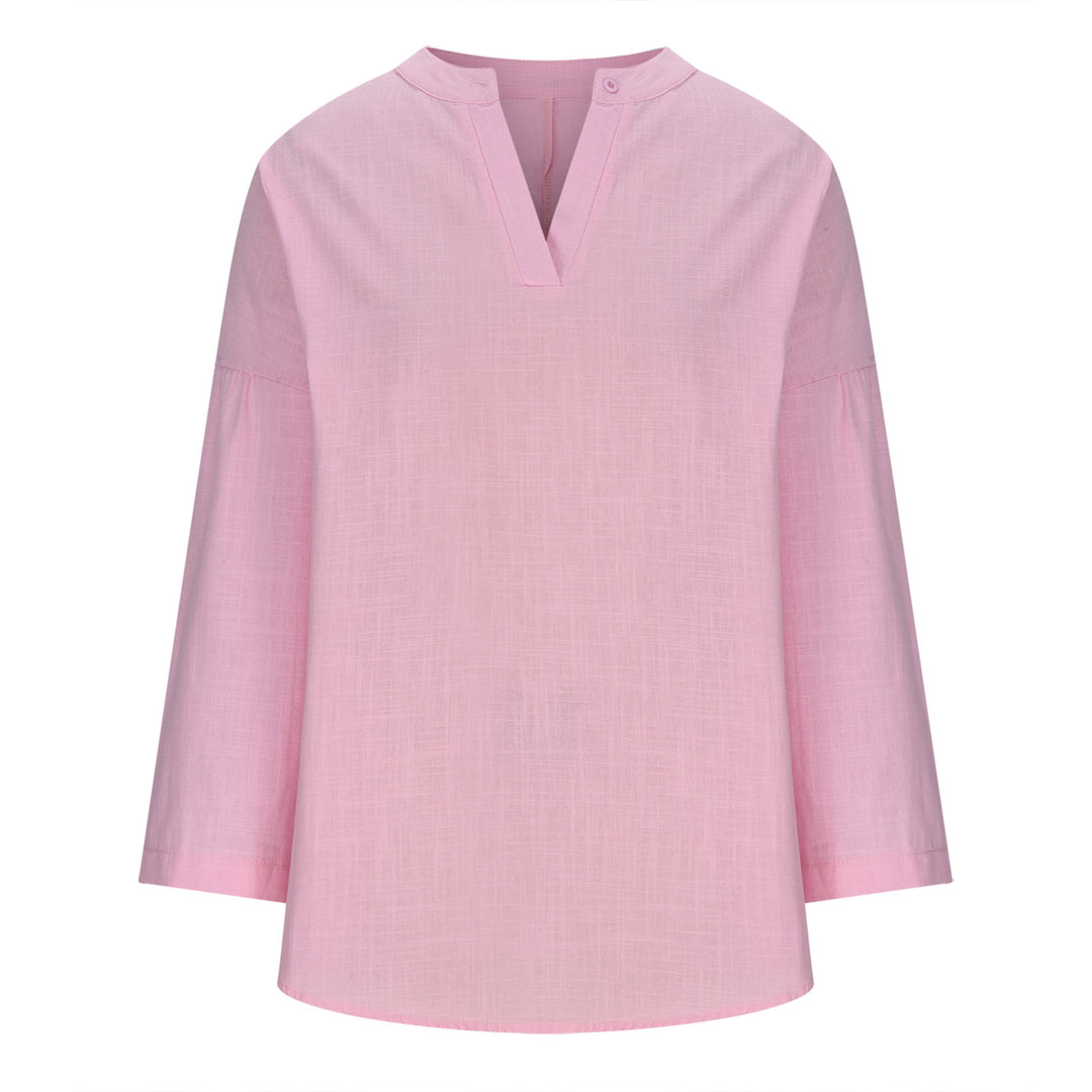 Solmira™ – Relaxed Linen Blend Top For Woman