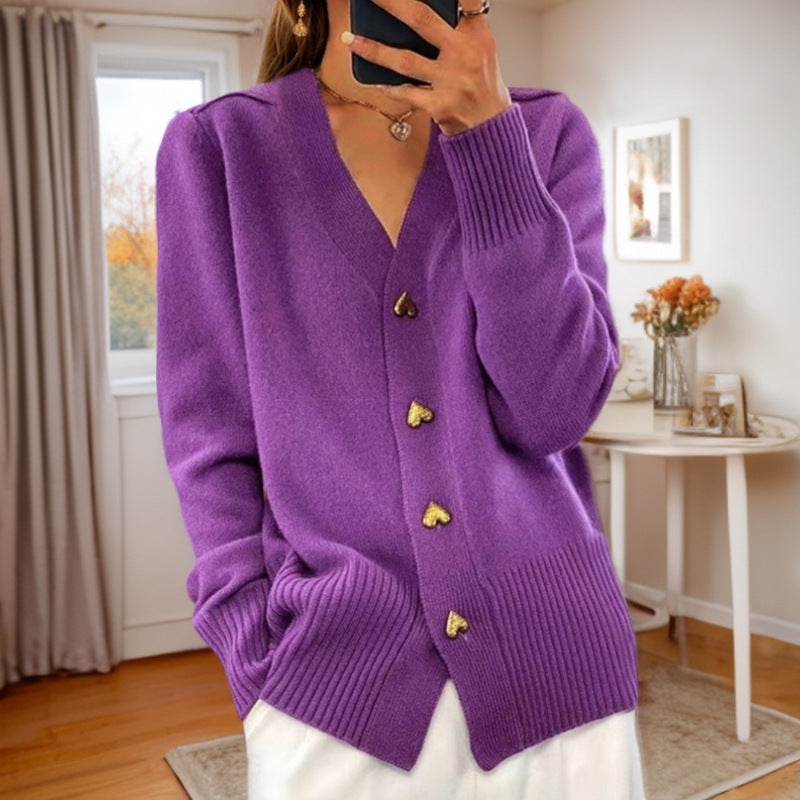 Marcelline™ – Cozy Love Button Sweater