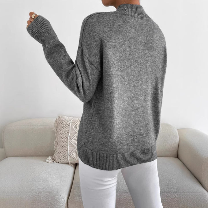 Serenelle™ – Woman Soft High Collar Knit Pullover