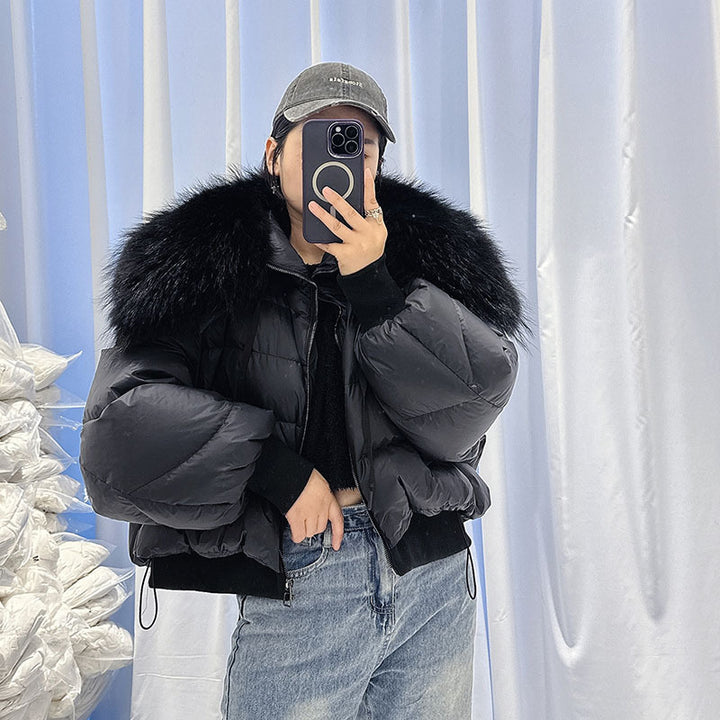 Elowen™ – Women’s Luxe Down Coat with Fur Trim