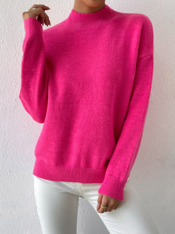 Serenelle™ – Woman Soft High Collar Knit Pullover