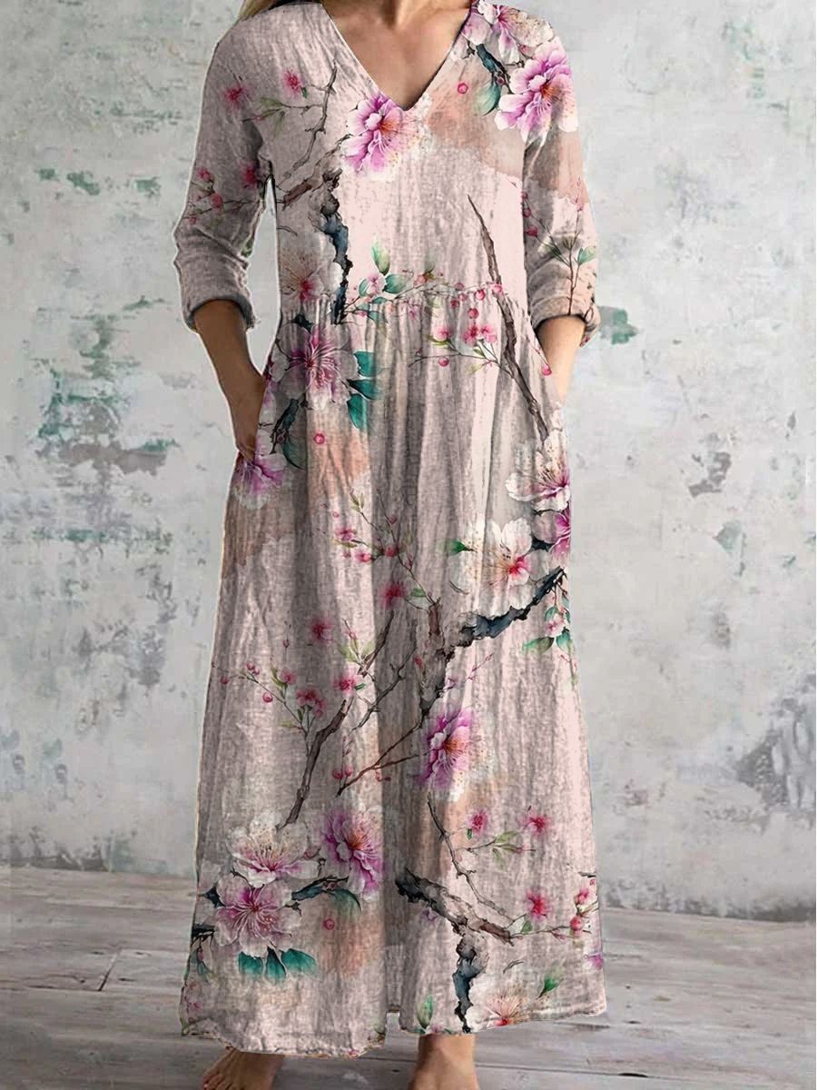 Serenata™ – Floral Reverie Mid-Length Dress