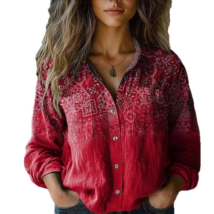 Lunara™ – Cloudwash Top Blouse For Woman