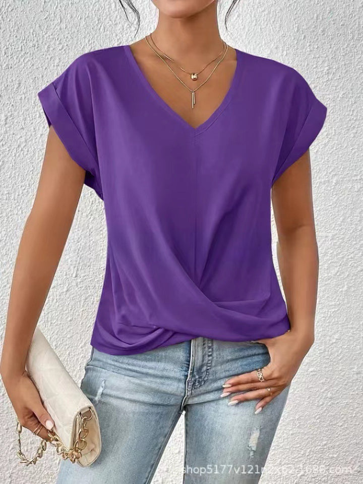 Serena™ – V-Neck Summer Drape Tee