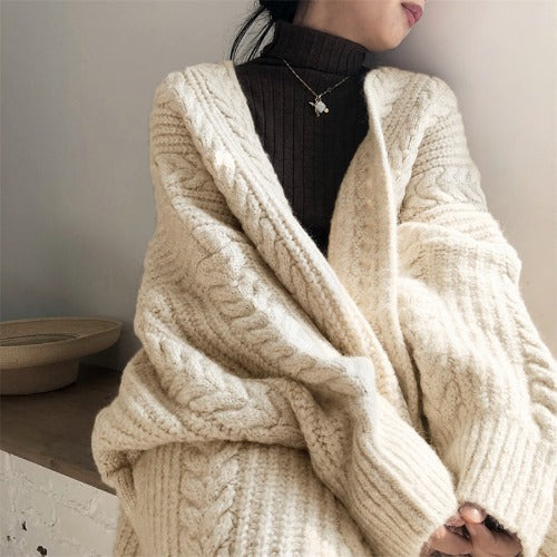BraidLoom™ – Lux Twist Knit Cardigan for Women