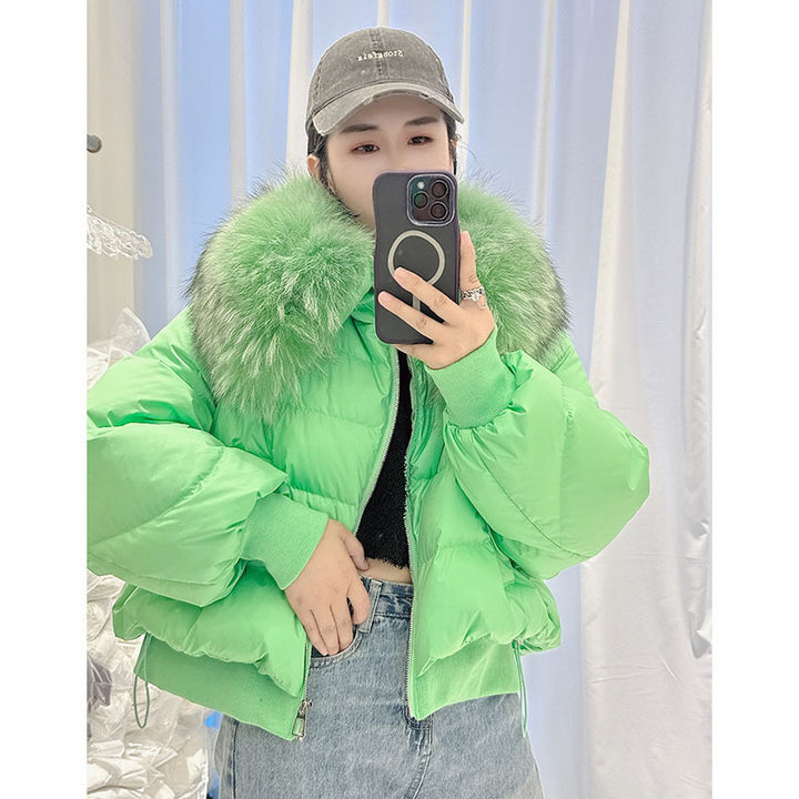 Elowen™ – Women’s Luxe Down Coat with Fur Trim