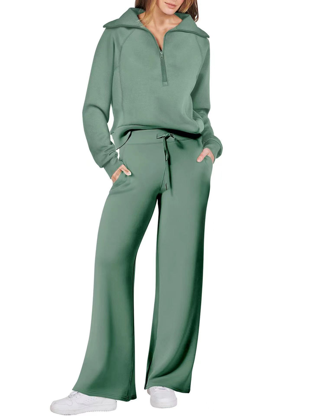 ZenithLoom™ – Soft Zip Loungewear Suit For Woman