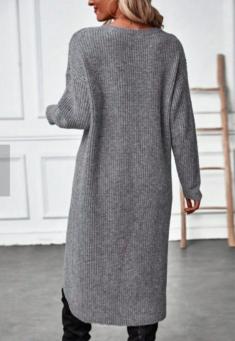 Selvine™ – Women’s Long Knit Dress Coat