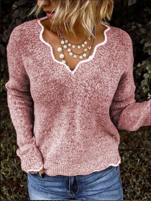 Sorina™ Relaxed V-Neck Jumper – Women’s Sweater