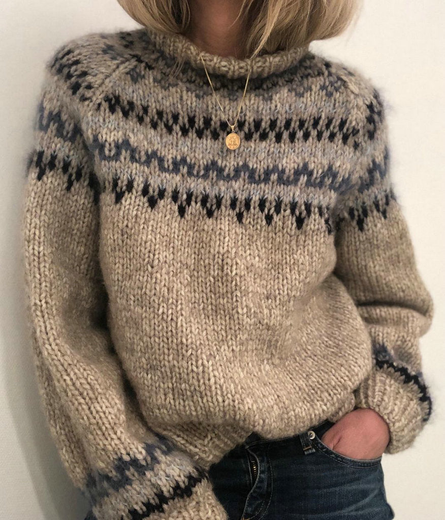 Helga – Printed Icelandic Sweater