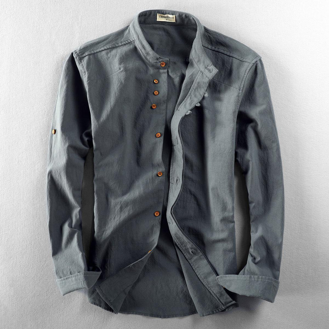 Taoren™ – Slim Mandarin Collar Shirt