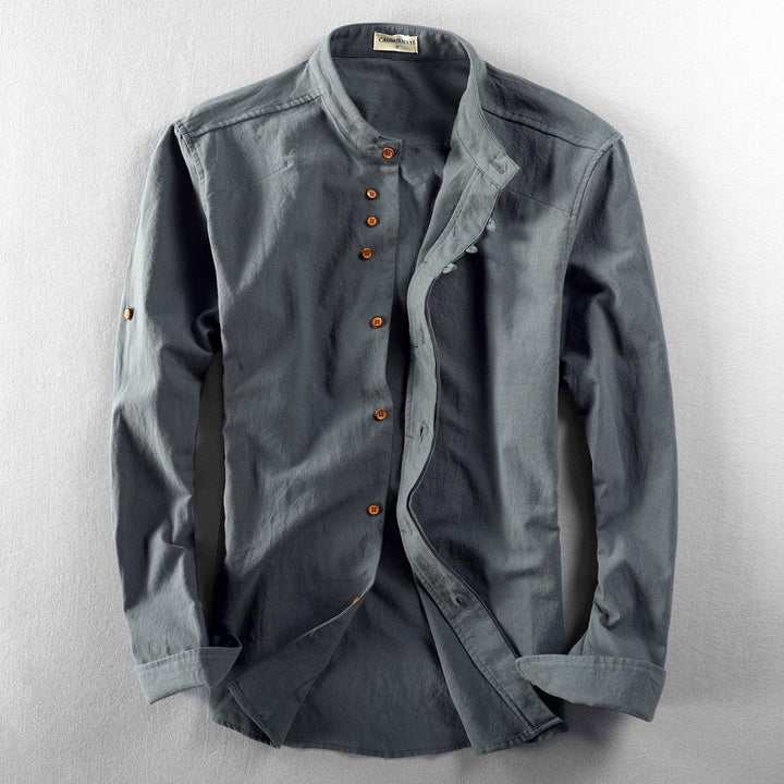 Taoren™ – Slim Mandarin Collar Shirt