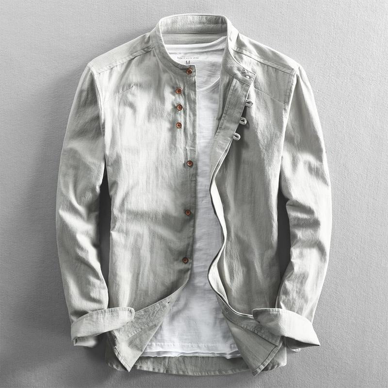 Taoren™ – Slim Mandarin Collar Shirt