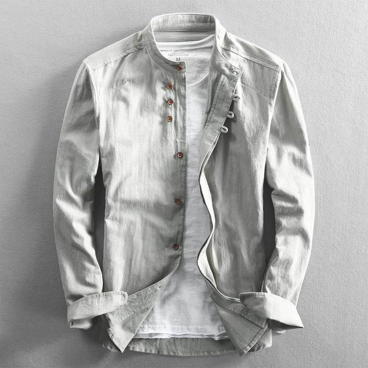 Taoren™ – Slim Mandarin Collar Shirt
