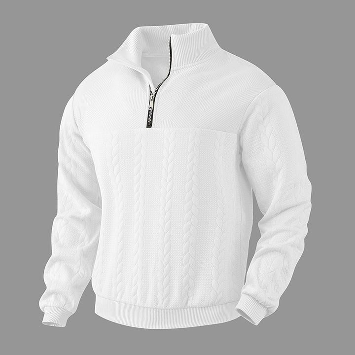 UrbanWeave™ – Men Jacquard Knit Pullover Hoodie
