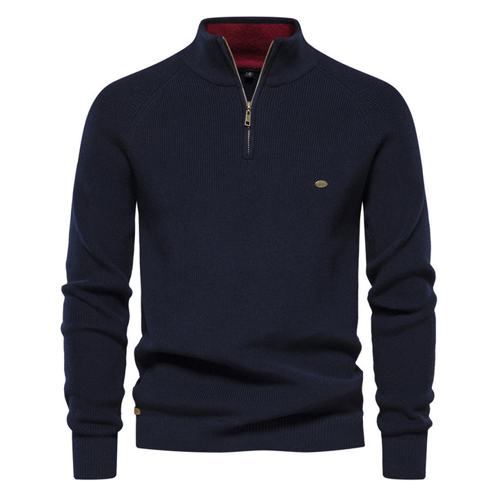 Aeris™ – Slim Collar Knit Sweater For Man