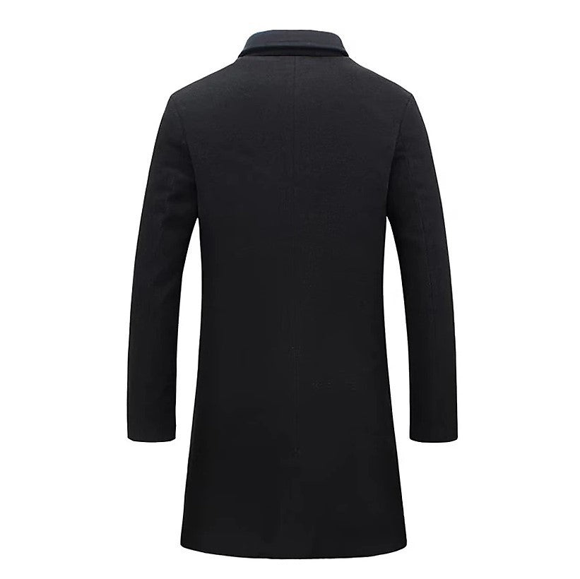 UrbanStride™ – Single-Breasted Lapel Trench Coat for Men