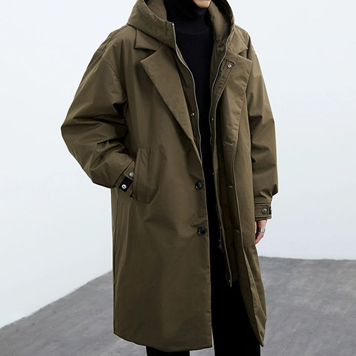 TwinWeave™ – Modern Hooded Two-Piece Style Coat For Men