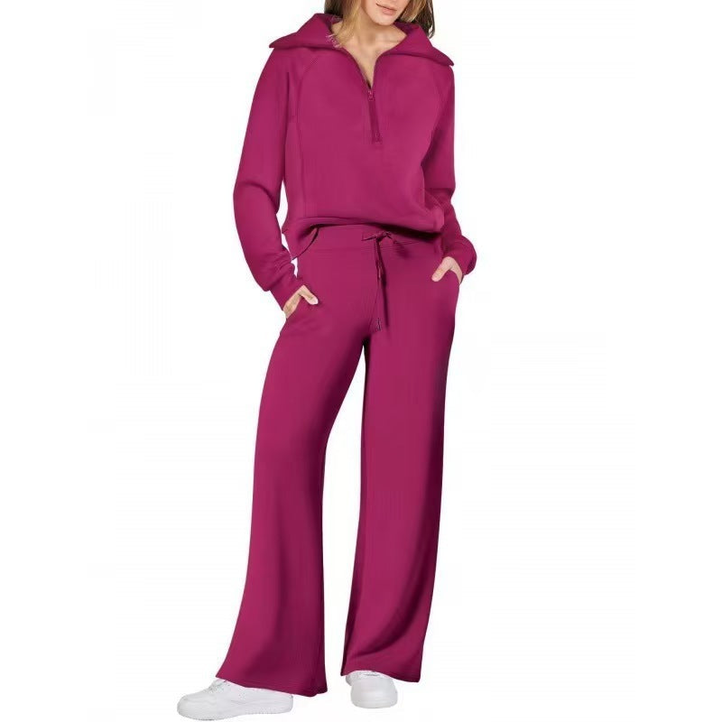 ZenithLoom™ – Soft Zip Loungewear Suit For Woman