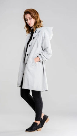 WindGlide™ – Woman Mid-Length Loose Windbreaker Jacket