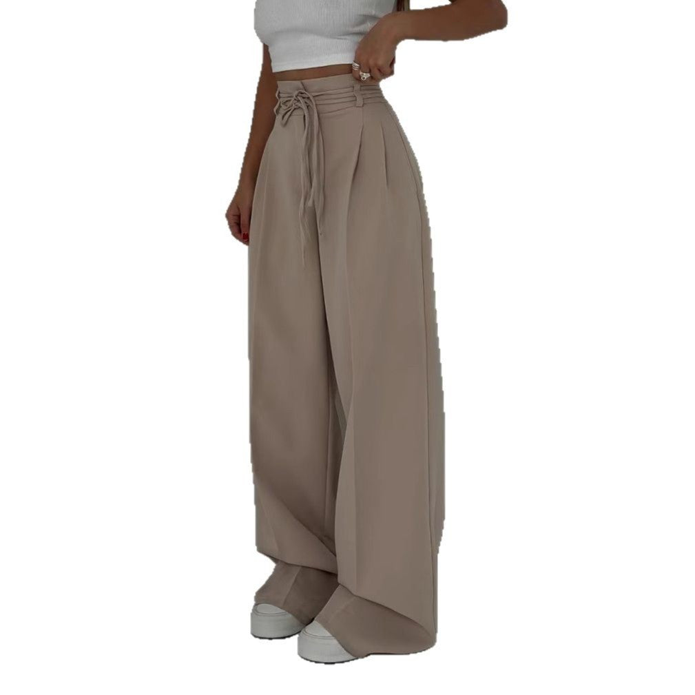 Caelina™ – Tailored Lace-Up Straight Pants