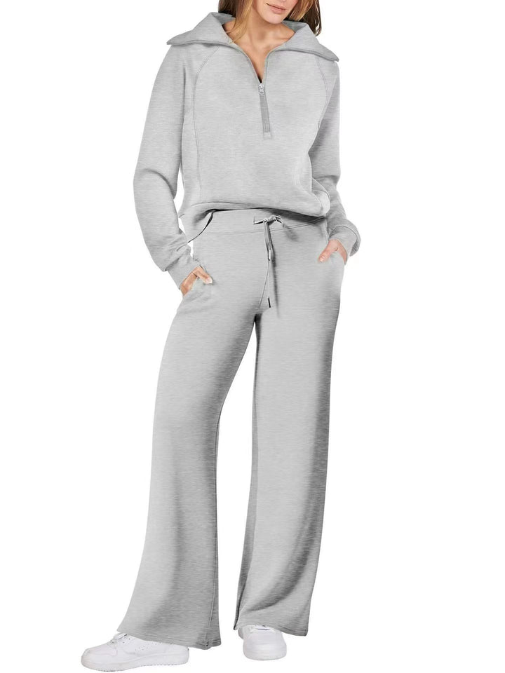 ZenithLoom™ – Soft Zip Loungewear Suit For Woman
