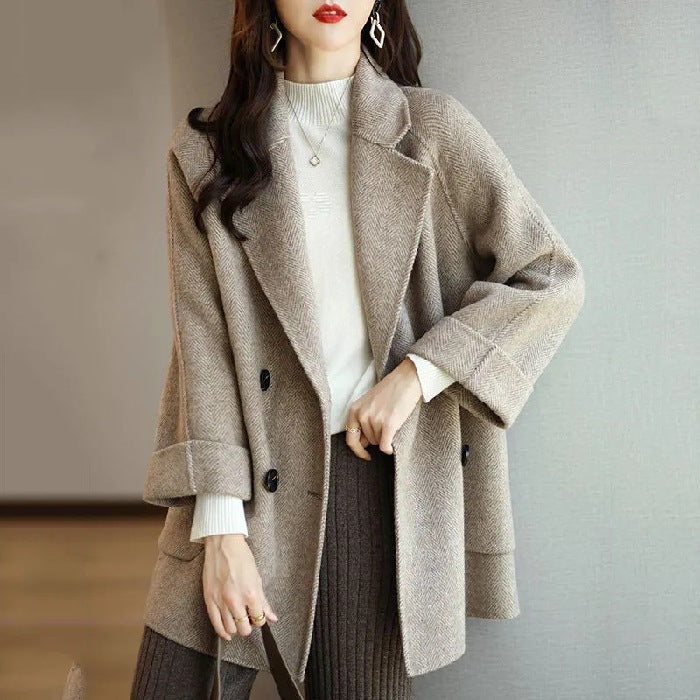 Zerielle™ Luxe Wool Blend Coat – Women’s Mid-Length Outerwear