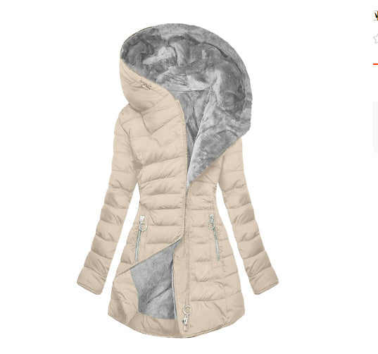 Ravelle™ – Women’s Warm Waterproof Cotton-Padded Zip Coat