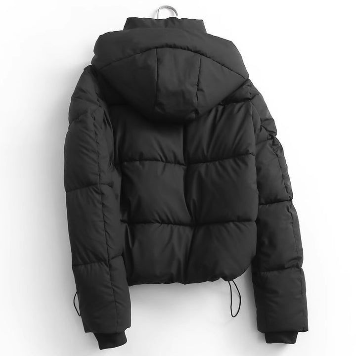 AuroraLuxe™ | Women’s Hooded Plush Cotton Winter Coat