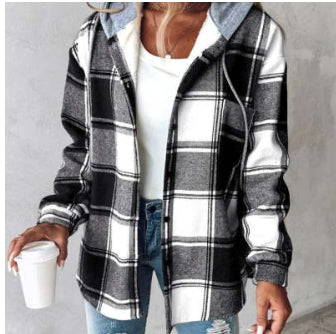 Tarta™ – Fashion Plaid Hooded Jacket with Pockets