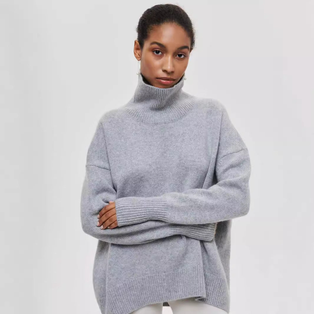 Seraphine™ Cozy Mock Neck Pullover – Women’s Sweater