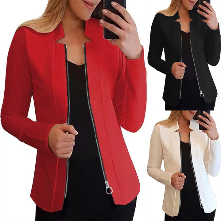 Zephea™ – Women Sleek Zipper Suit Jacket