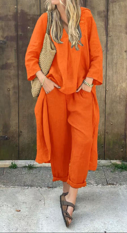 Marisse™ – Luxe V-Neck Pants Set