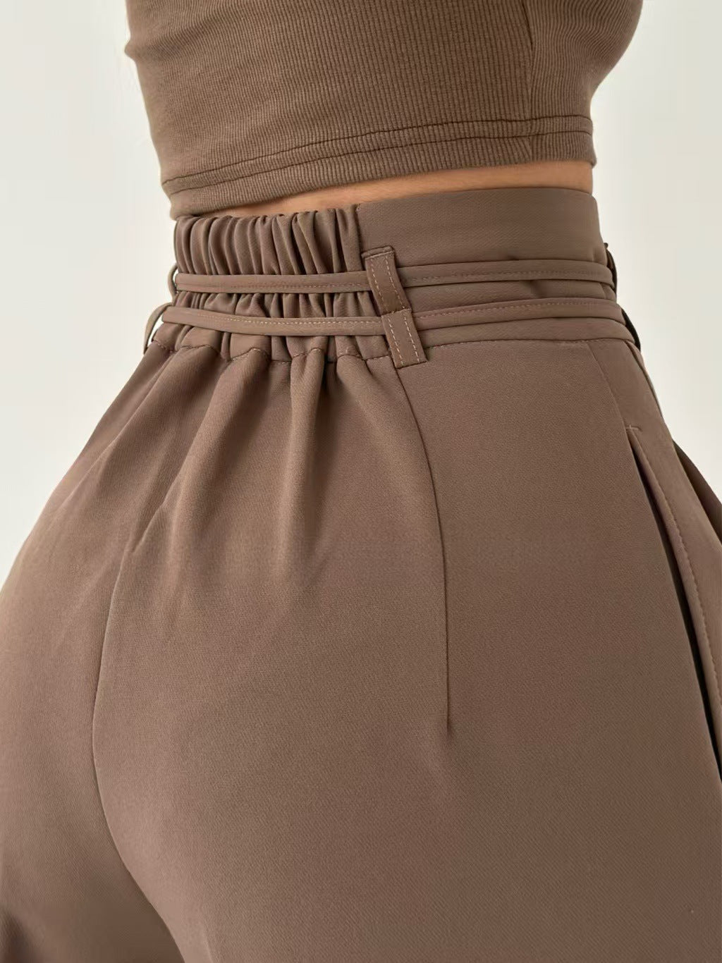 Caelina™ – Tailored Lace-Up Straight Pants