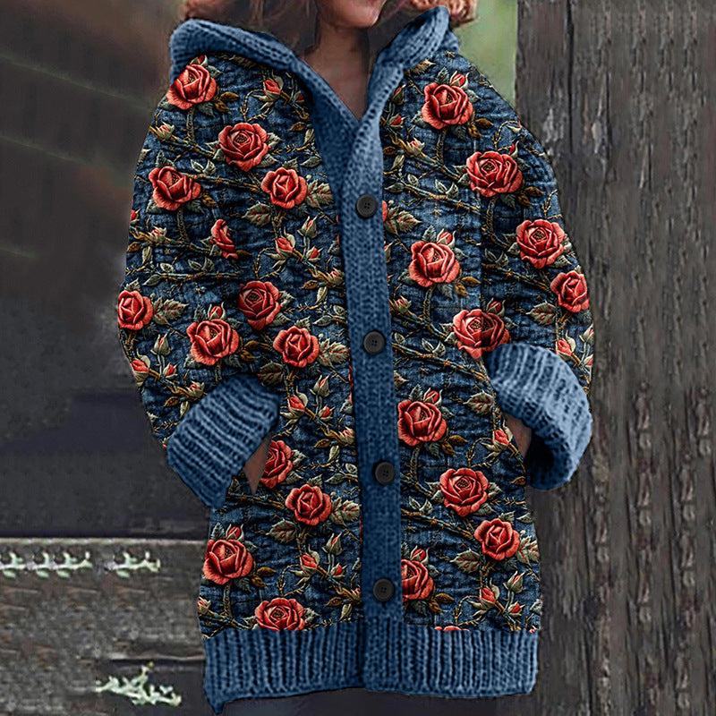 Enchanta™ | Women’s Hooded Mid-Length Sweater Coat