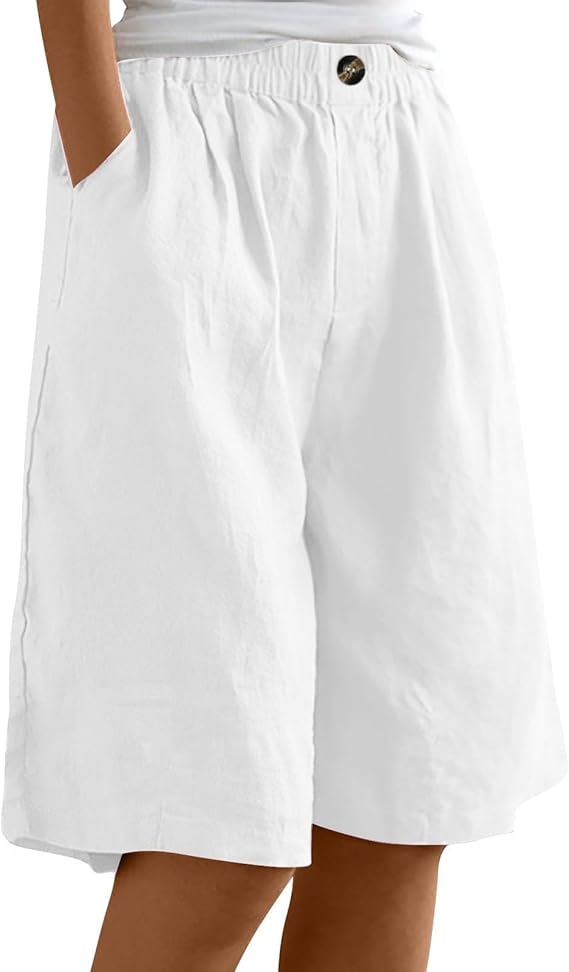 Aurelia™ – Linen Luxe High-Waist Shorts
