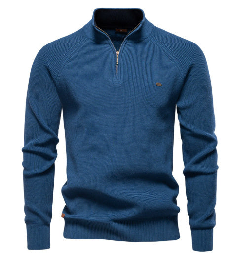 Aeris™ – Slim Collar Knit Sweater For Man