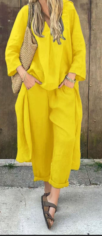 Marisse™ – Luxe V-Neck Pants Set