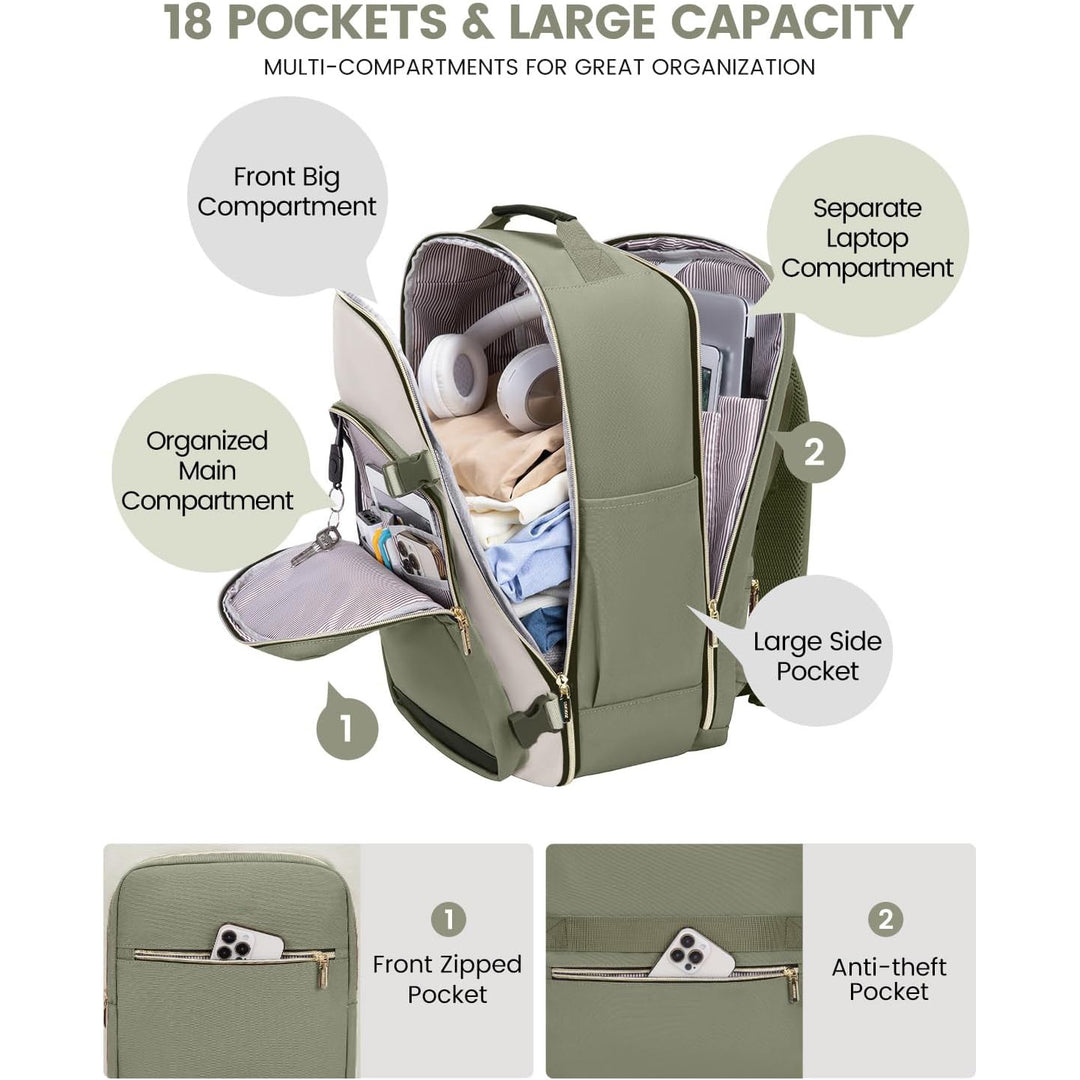 GusionPack™ – Carry-On Luggage Set with 3 Organizer Pouches
