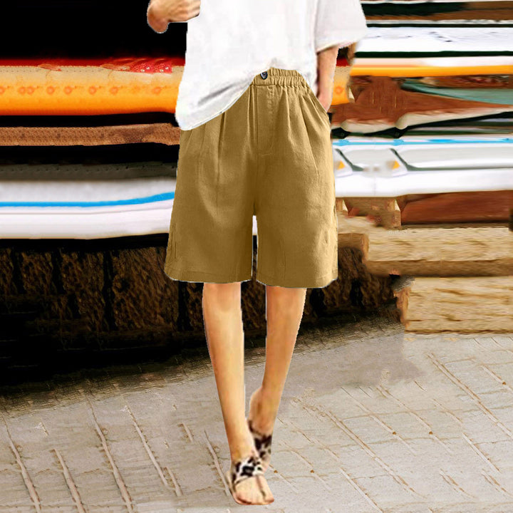 Aurelia™ – Linen Luxe High-Waist Shorts