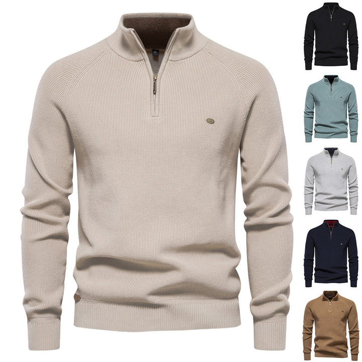 Aeris™ – Slim Collar Knit Sweater For Man