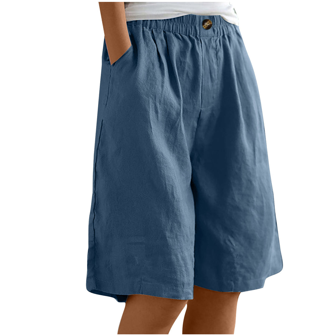 Aurelia™ – Linen Luxe High-Waist Shorts