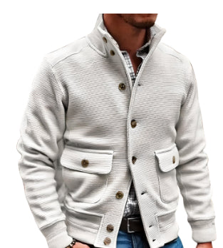 StandEase™ – Solid Stand-Collar Casual Top