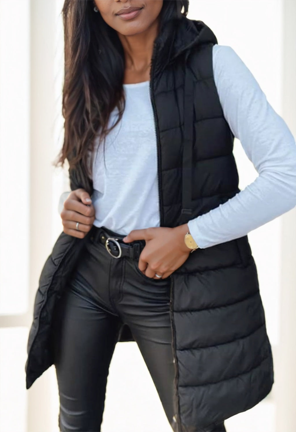 Elowen™ – Luxe Hooded Puffer Vest