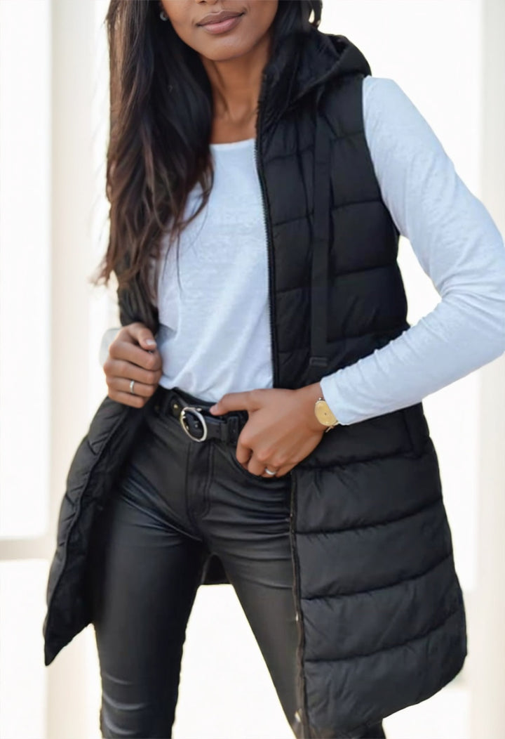 Elowen™ – Luxe Hooded Puffer Vest