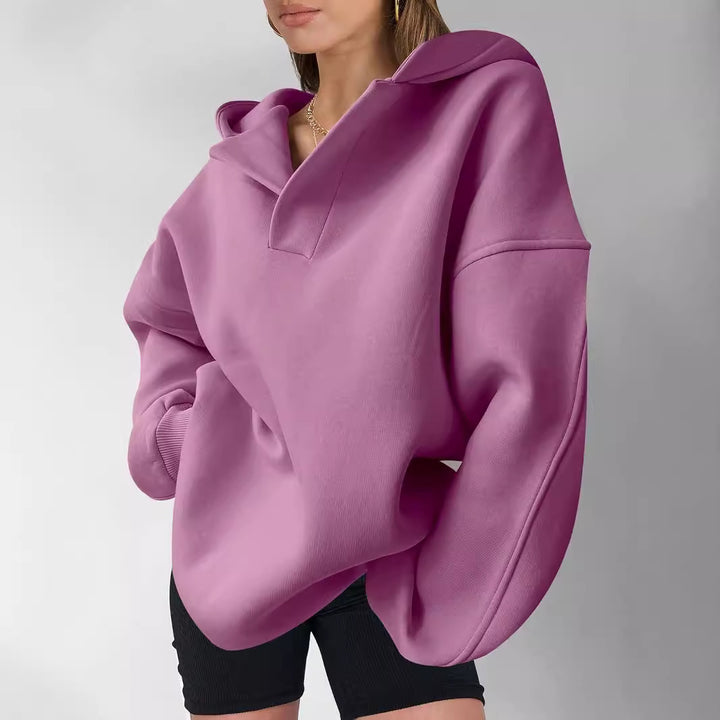 LunaEase™ – Relaxed Pullover Hooded Sweater